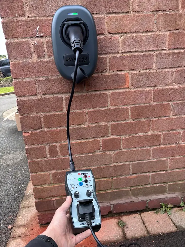 Home EV charge point fitted and commissioned in the West Midlands